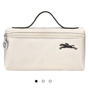 Longchamp Le Pliage Cosmetic Case White / Black